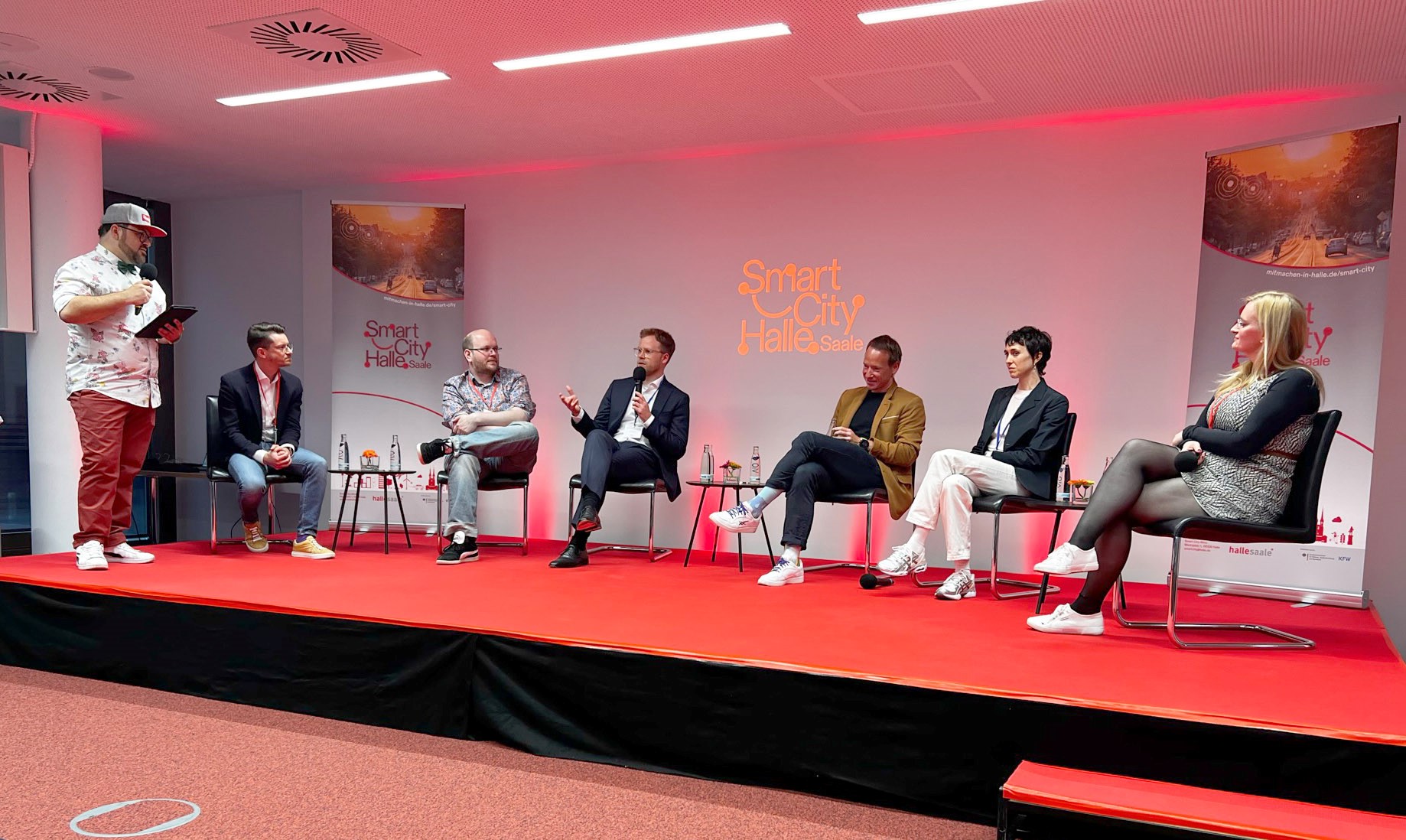 Diskussionsrunde auf dem 1. Smart City Forum der Stadt Halle